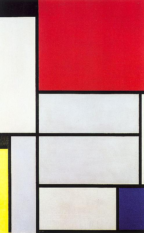 Piet Mondrian Composition with Black, Red, Gray, Yellow, and Blue oil painting image